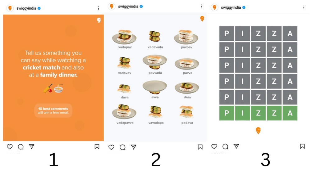 Example of Social Media Copywriting: - Swiggy